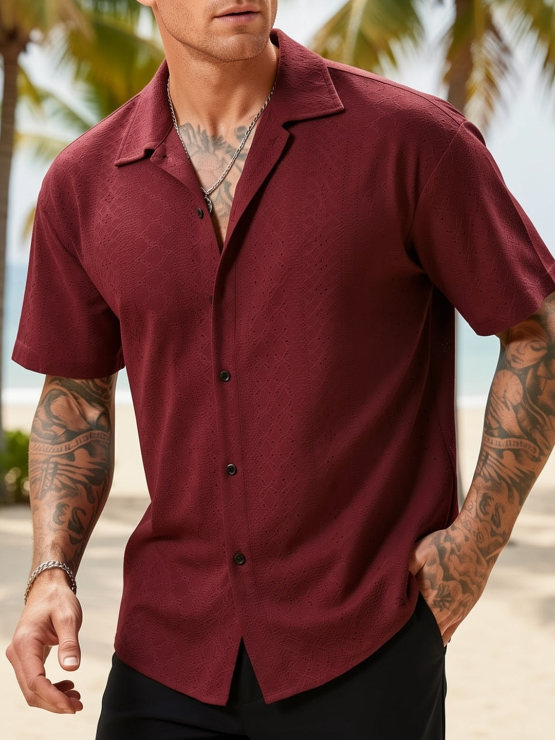 Rhett | Textured Short-Sleeve Casual Shirt