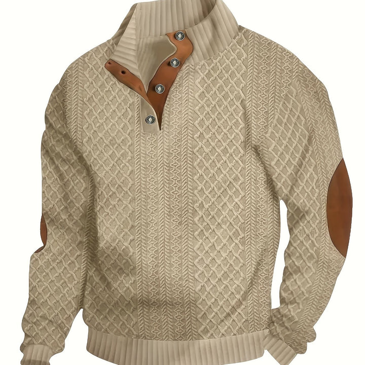 Gabriel | Textured Stand-Collar Jumper