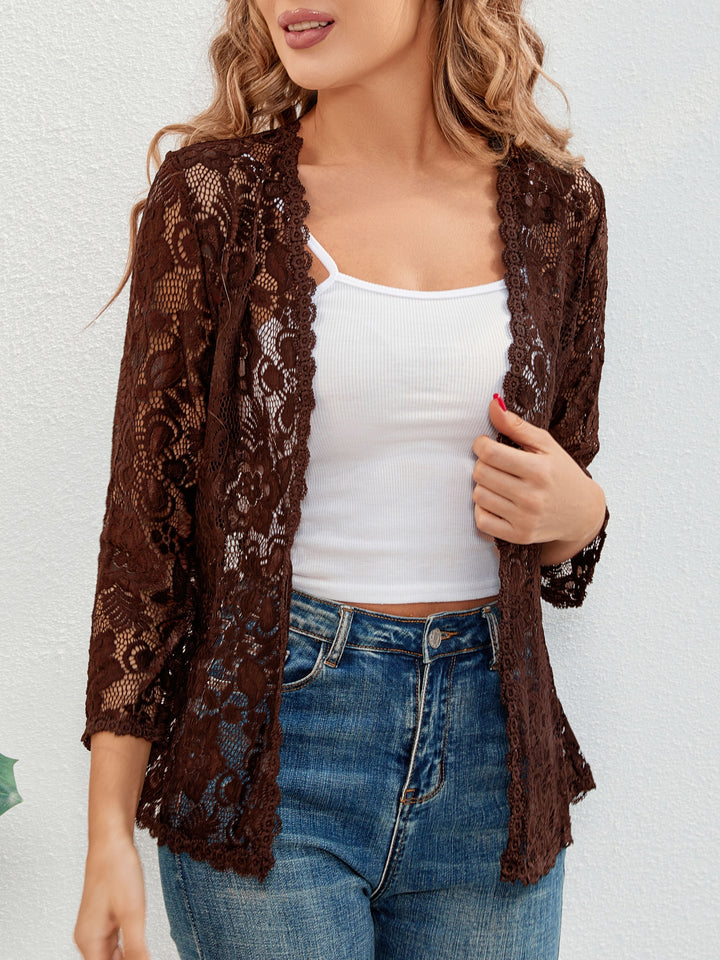 Marlena | Floral Lace Open-Front Cardigan