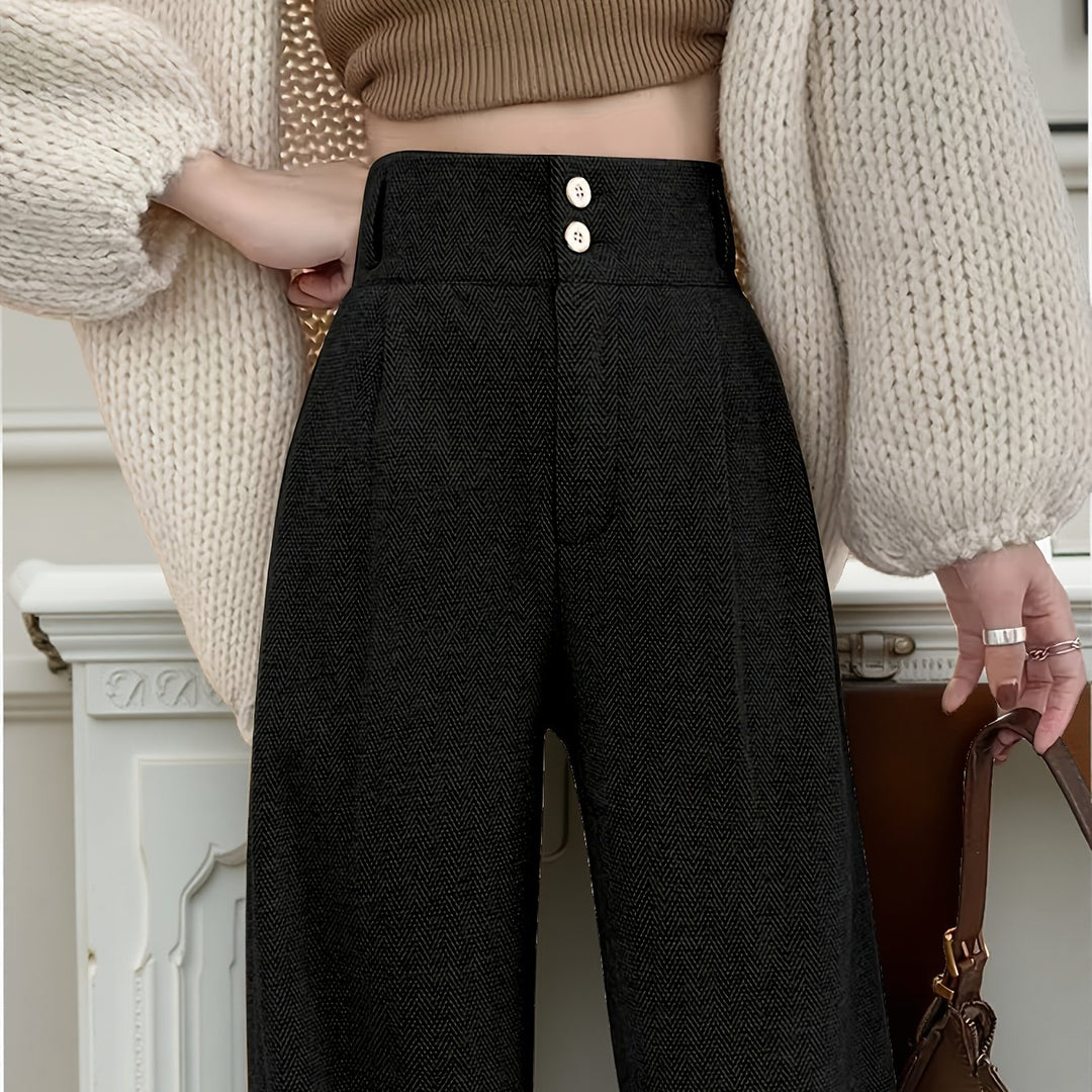 Estella | High-Waisted Wide-Leg Trousers