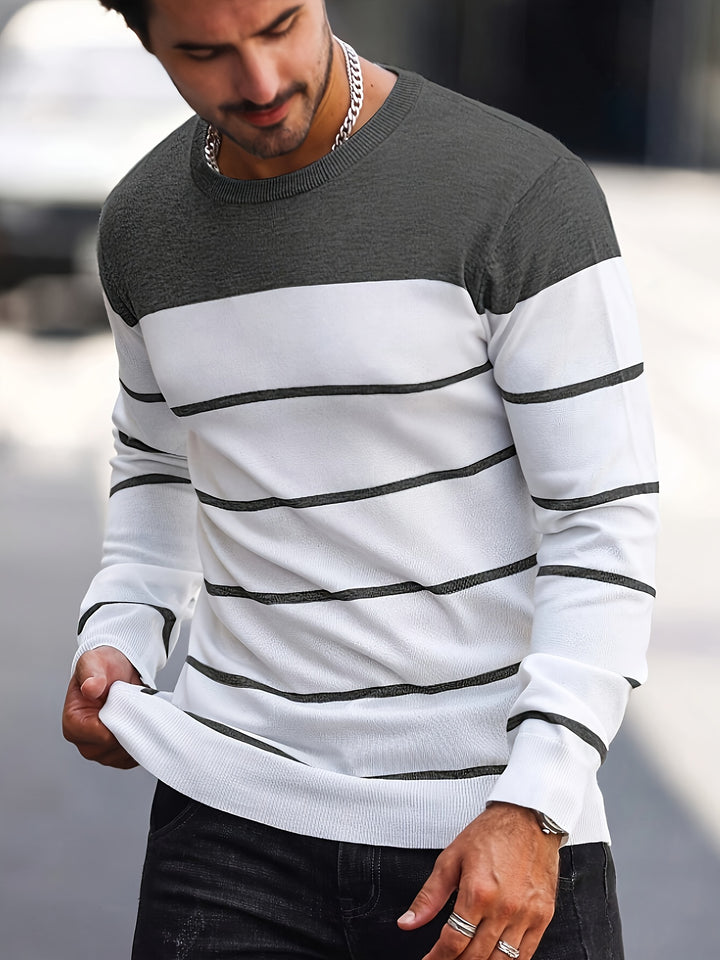 Rory | Colour-Block Striped Pullover