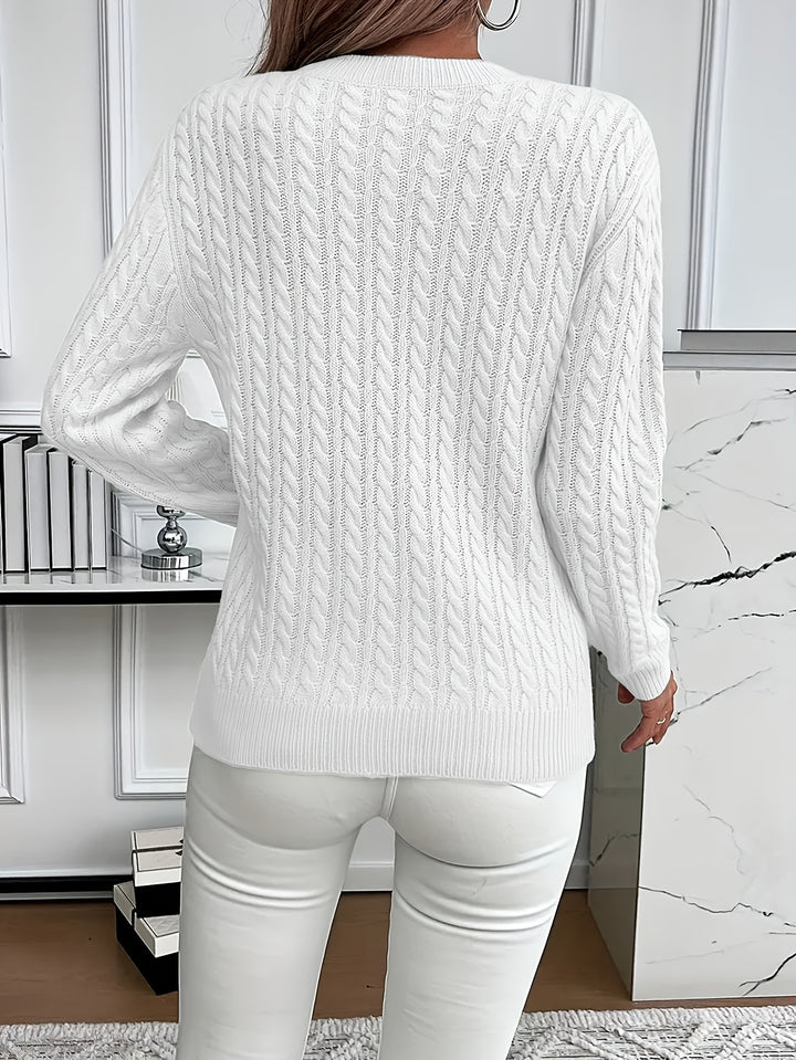 Lorelei | Cable-Knit Round Neck Sweater