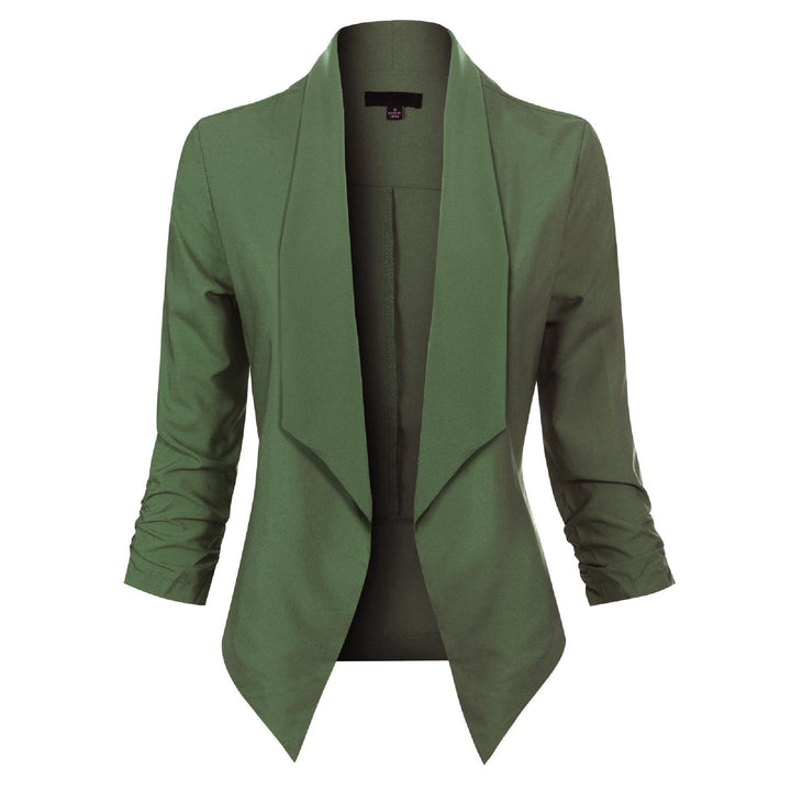 Beverly | Draped Open-Front Blazer
