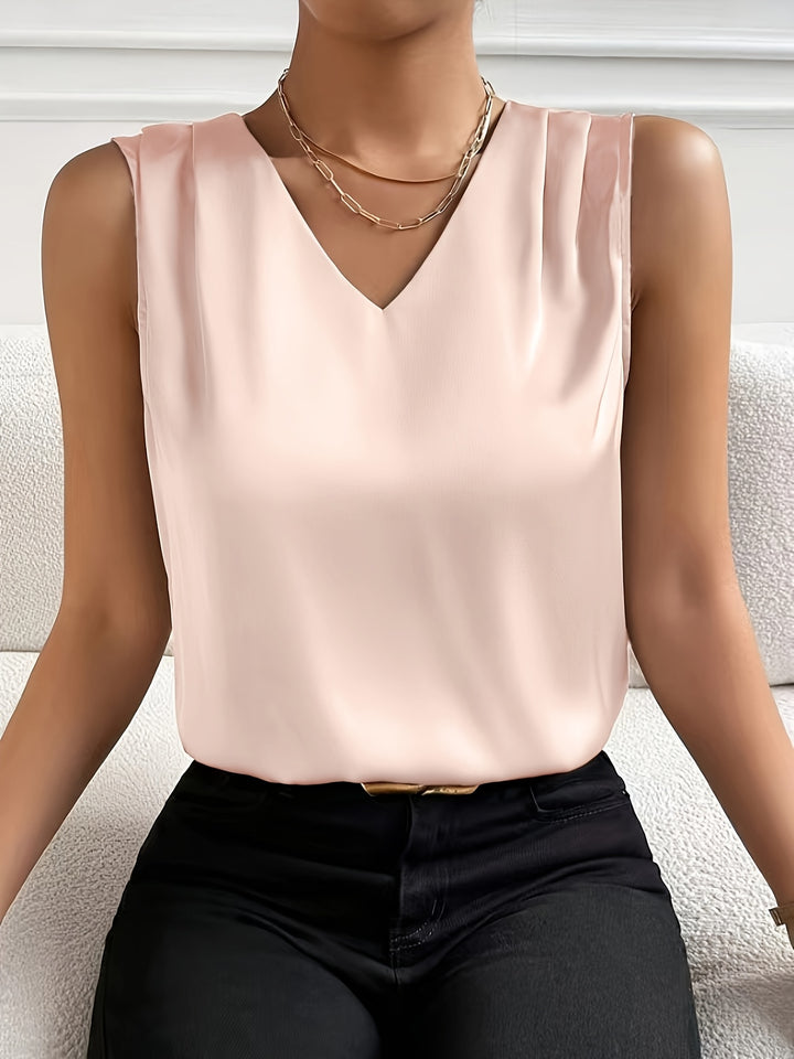 Adele | Sleeveless V-Neck Top