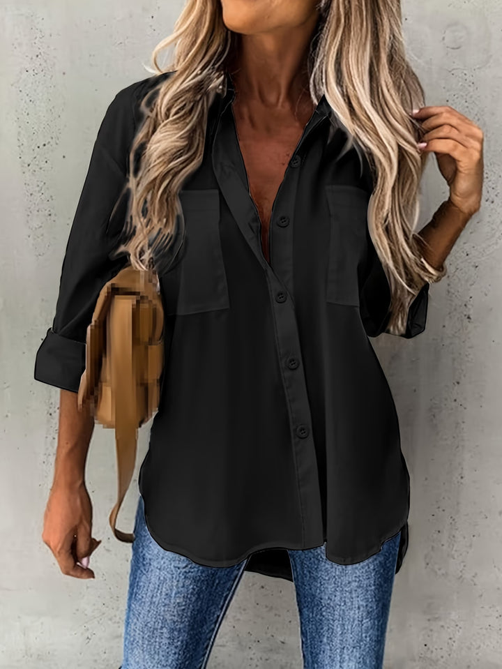 Fia | Button-Up Long Sleeve Shirt