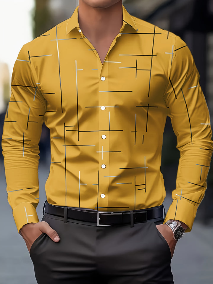 Spencer | Modern Line-Print Shirt