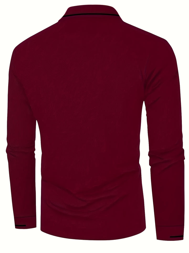 Reginald | Refined Long-Sleeve Polo Shirt