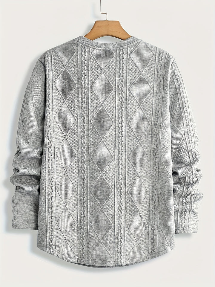Clifford | Textured Knit-Look Long Sleeve Top