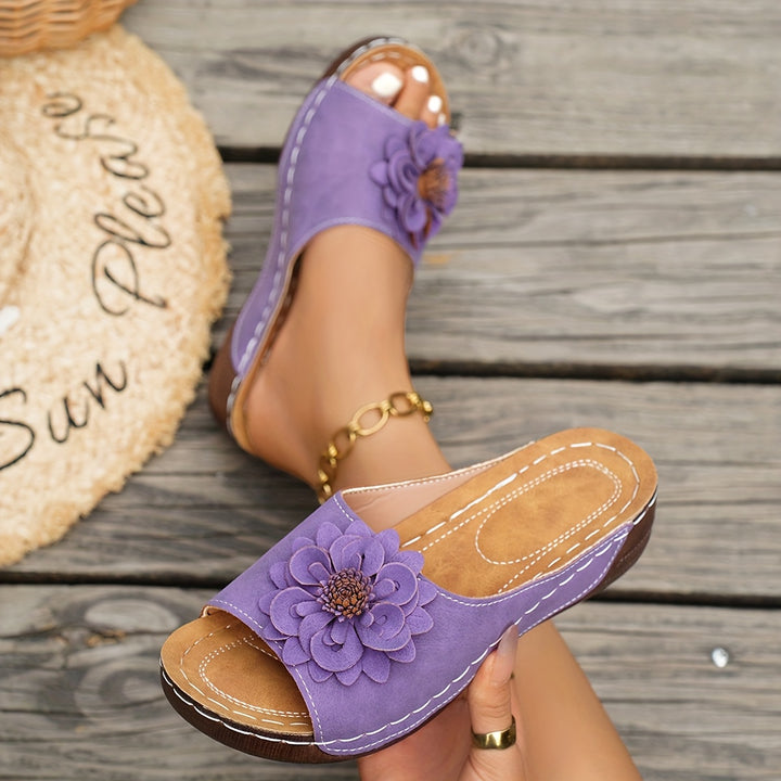 Rosalyn | Floral Comfort Wedge Sandals