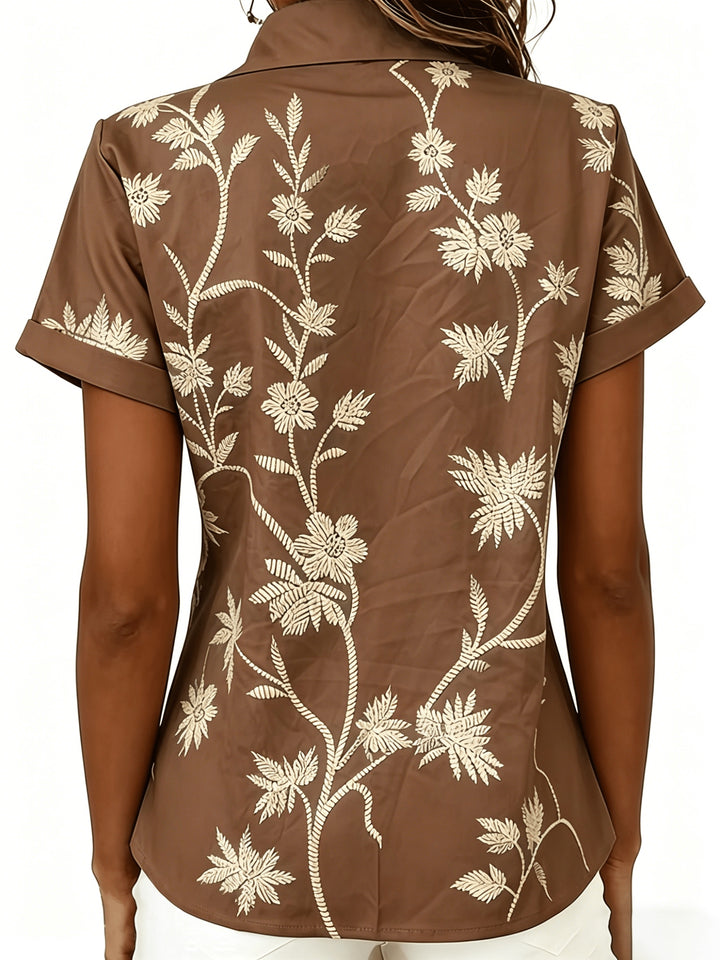 Marjorie | Floral Button-Up Shirt