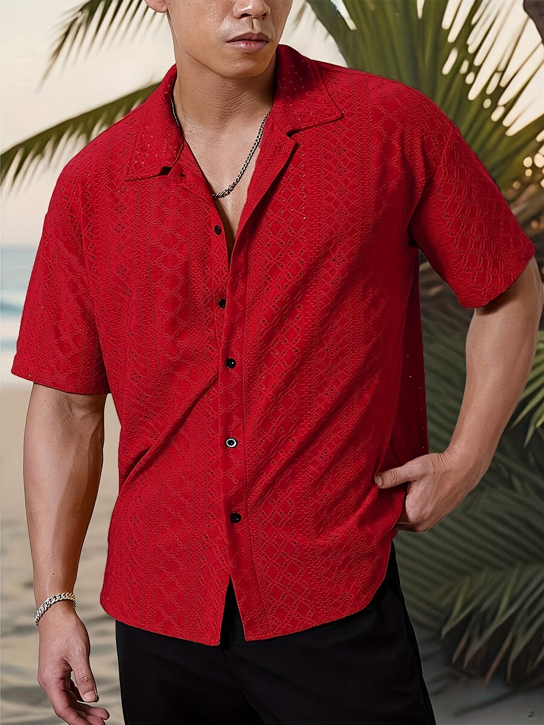 Rhett | Textured Short-Sleeve Casual Shirt