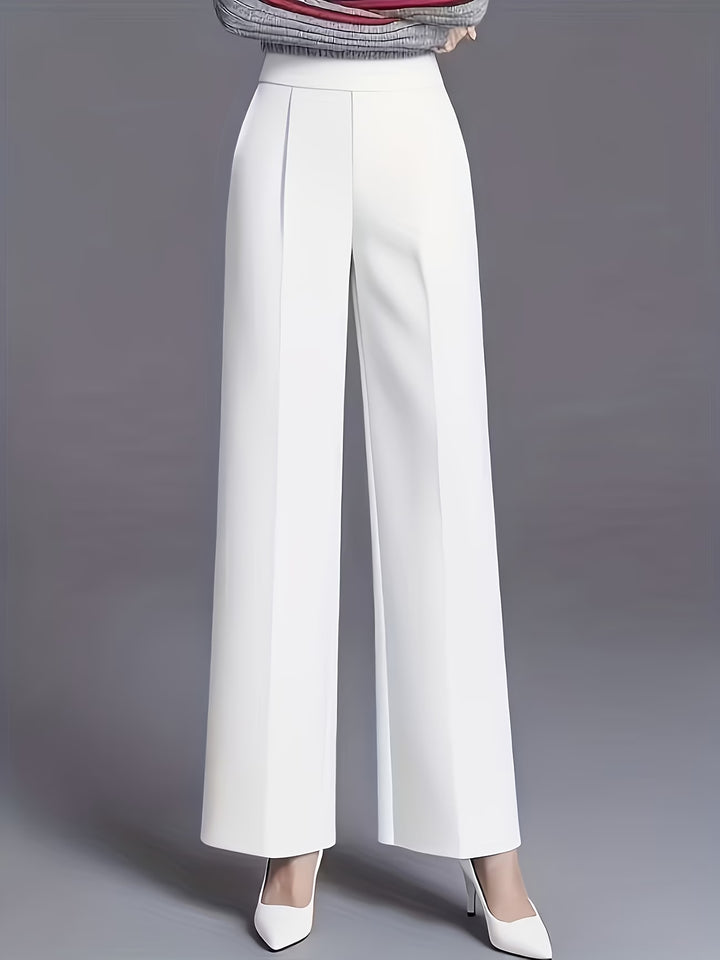 Eviana | Elegant High-Waisted Slant Pocket Pants