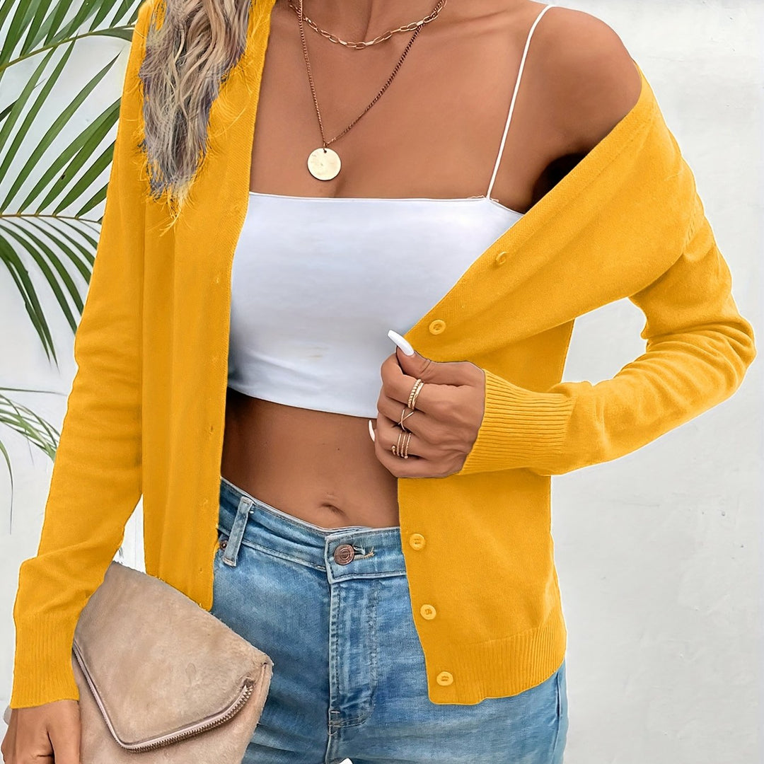 Annabel | Button-Front V-Neck Cardigan