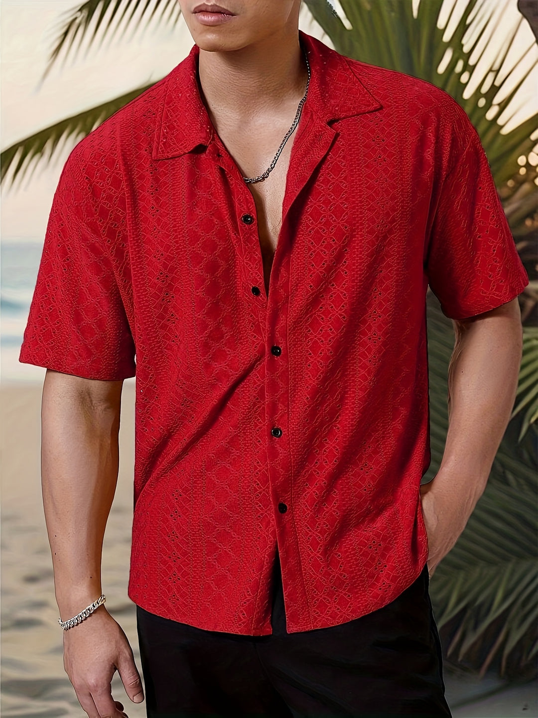 Rhett | Textured Short-Sleeve Casual Shirt