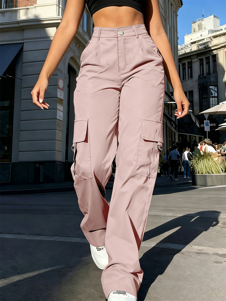 Sadie | High-Waisted Wide-Leg Cargo Trousers