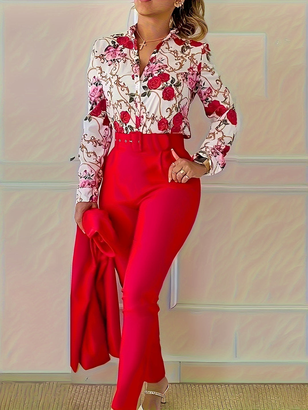 Marlene | Elegant Floral Two-Piece Set
