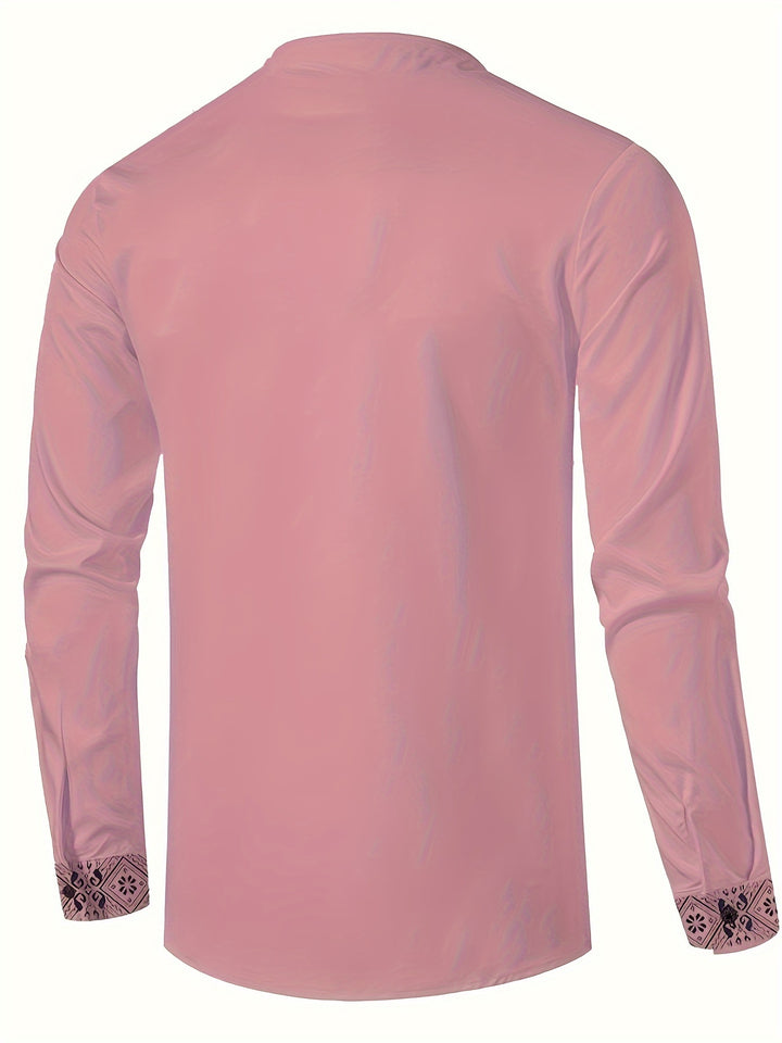 Dorian | Patterned Stand-Collar Shirt