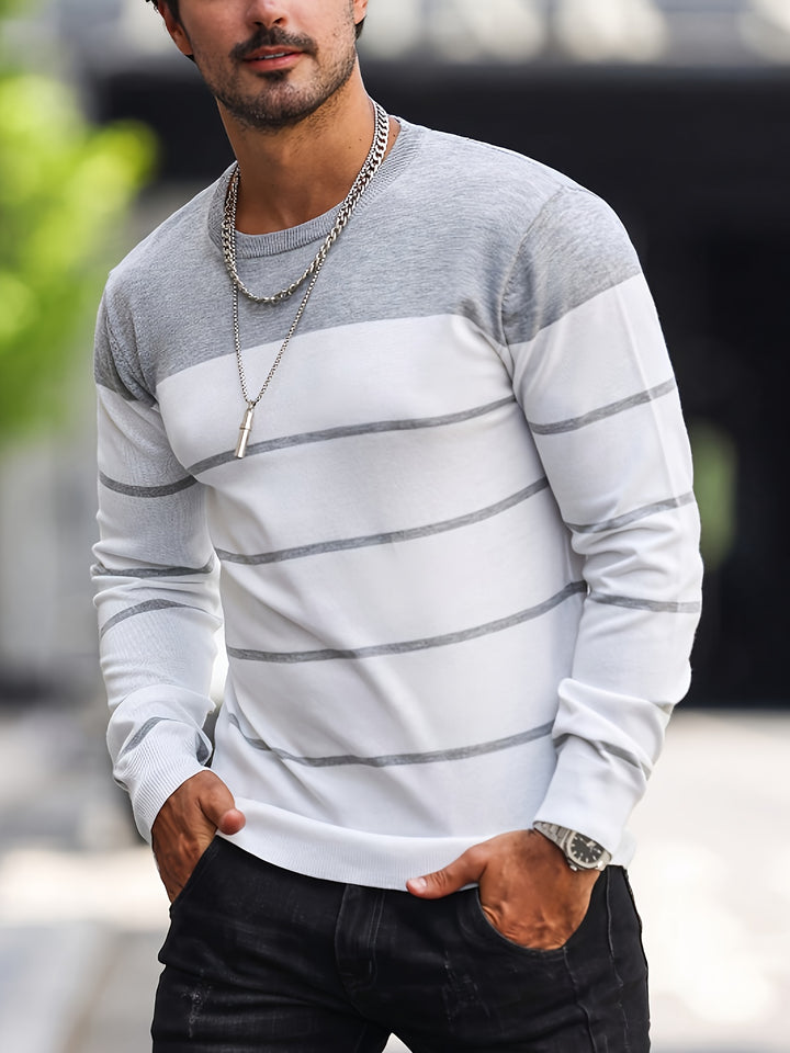 Rory | Colour-Block Striped Pullover