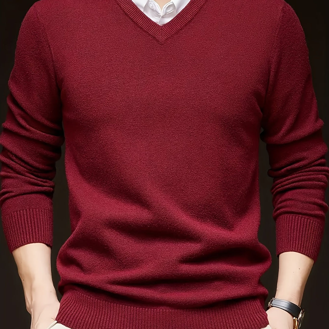 Nigel | Refined V-Neck Jumper