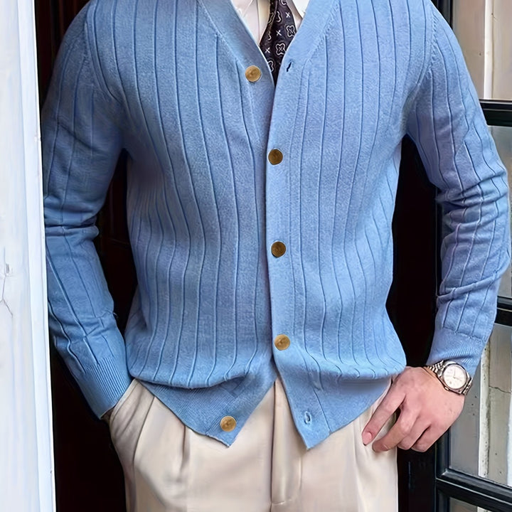 Alistair | Ribbed Button-Up Cardigan