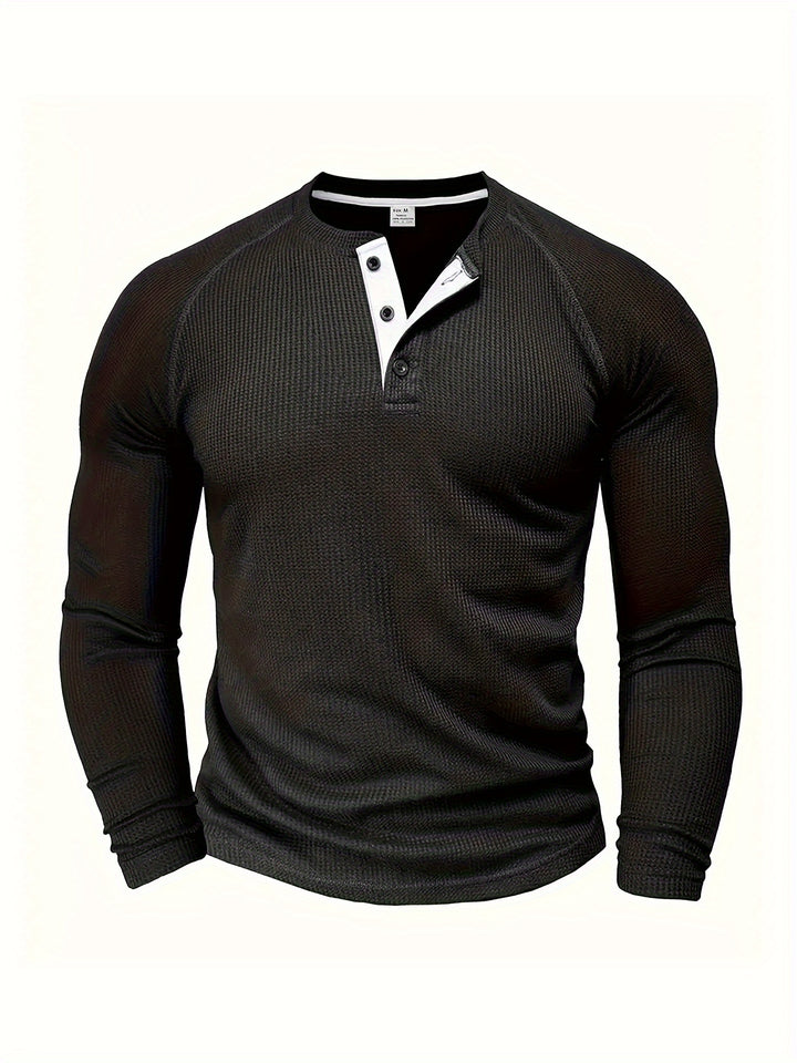 Tobias | Refined Button-Placket Henley Top