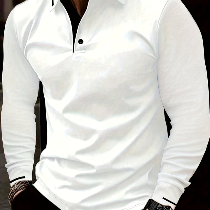Reginald | Refined Long-Sleeve Polo Shirt