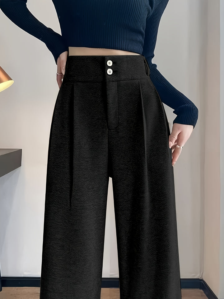 Estella | High-Waisted Wide-Leg Trousers