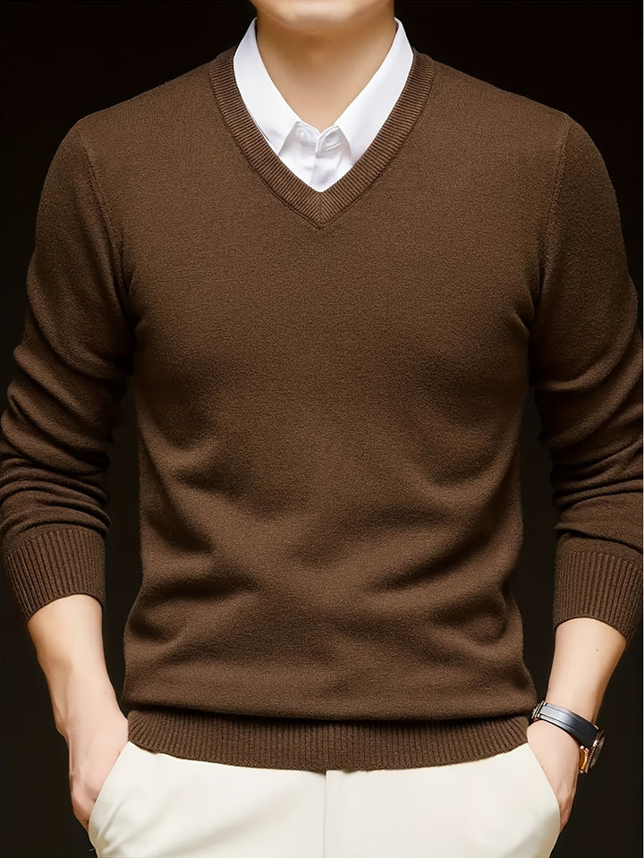 Nigel | Refined V-Neck Jumper