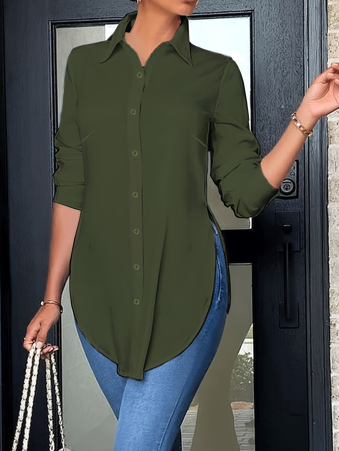 Delia | Tailored Longline Blouse