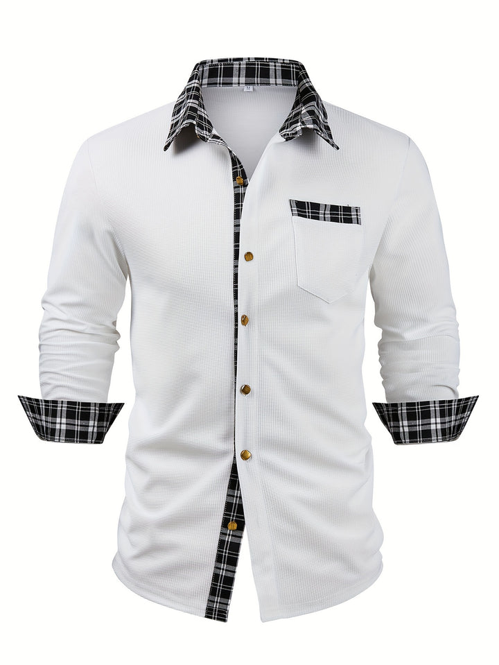 Curtis | Textured Contrast-Trim Shirt