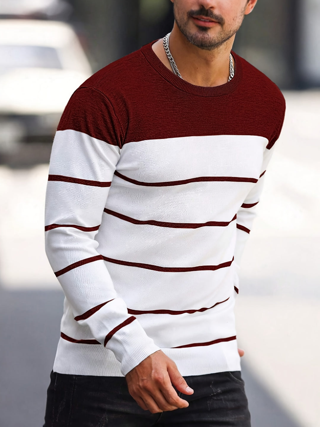 Rory | Colour-Block Striped Pullover