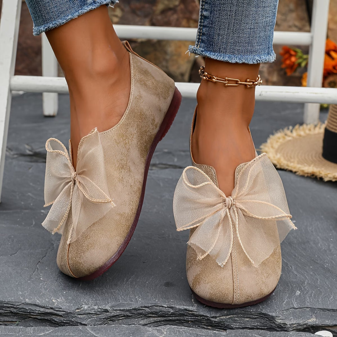 Lucinda | Butterfly Ribbon Lightweight Slip-On Shoes