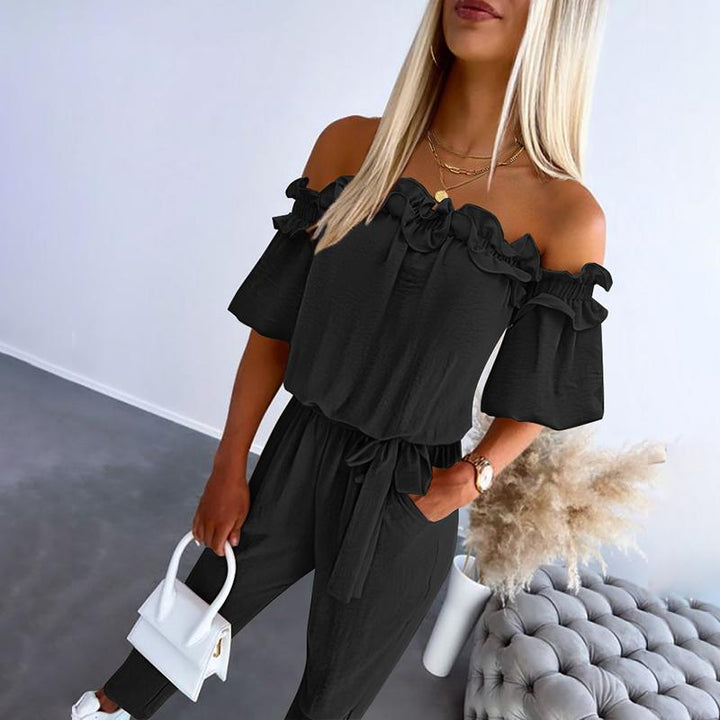 Georgia | Stylish Off Shoulder Tie-Waist Jumpsuit