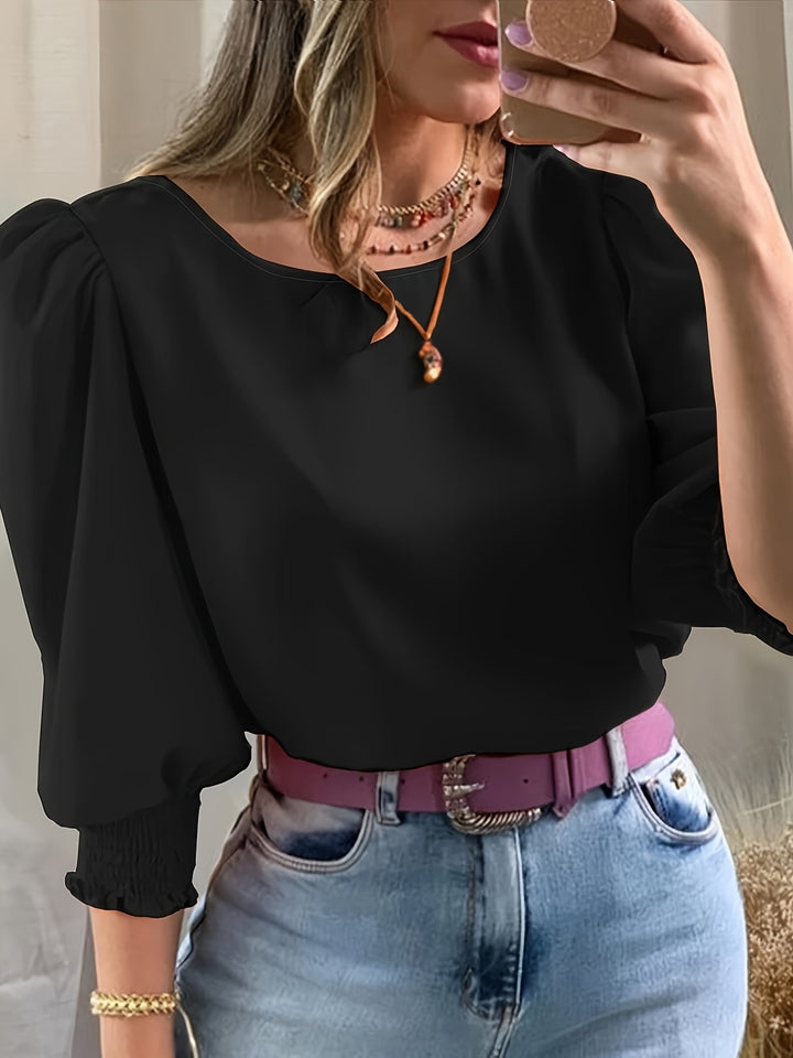Gwyneth | Elegant Puff-Sleeve Blouse