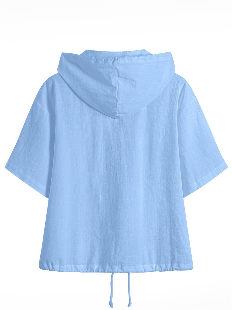 Alice | Classic Short Sleeve Hooded Shirt