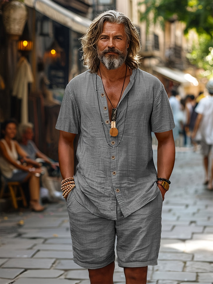 Reid | Relaxed Coastal Shirt and Shorts Set