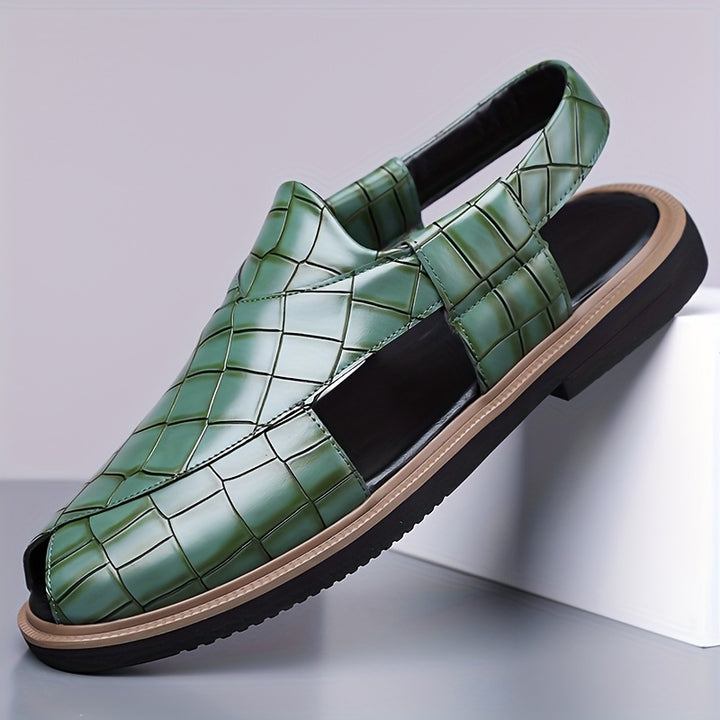 Nathaniel | Woven-Effect Slip-On Sandals