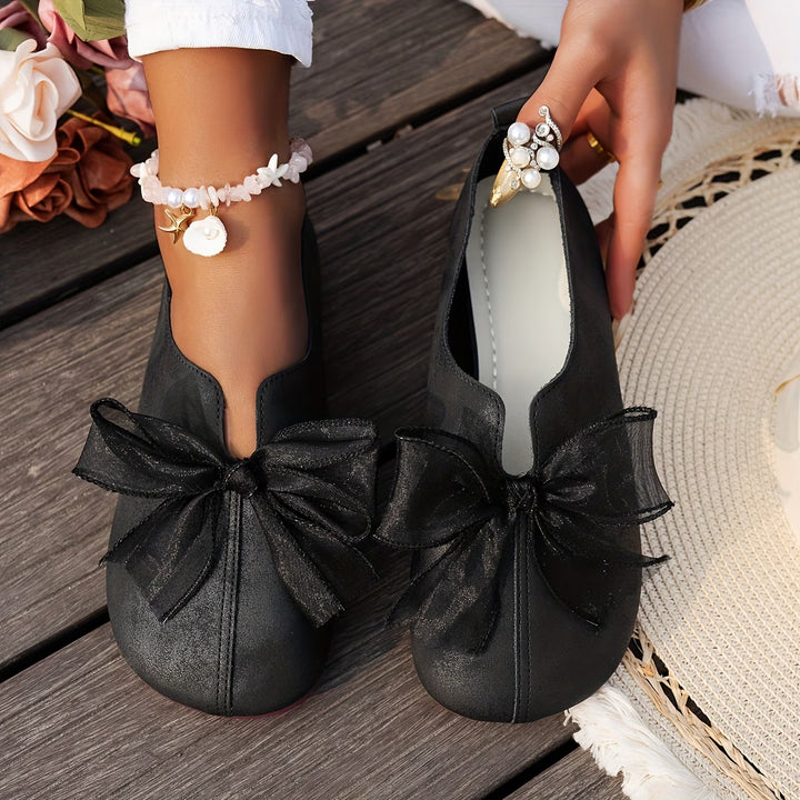 Lucinda | Butterfly Ribbon Lightweight Slip-On Shoes