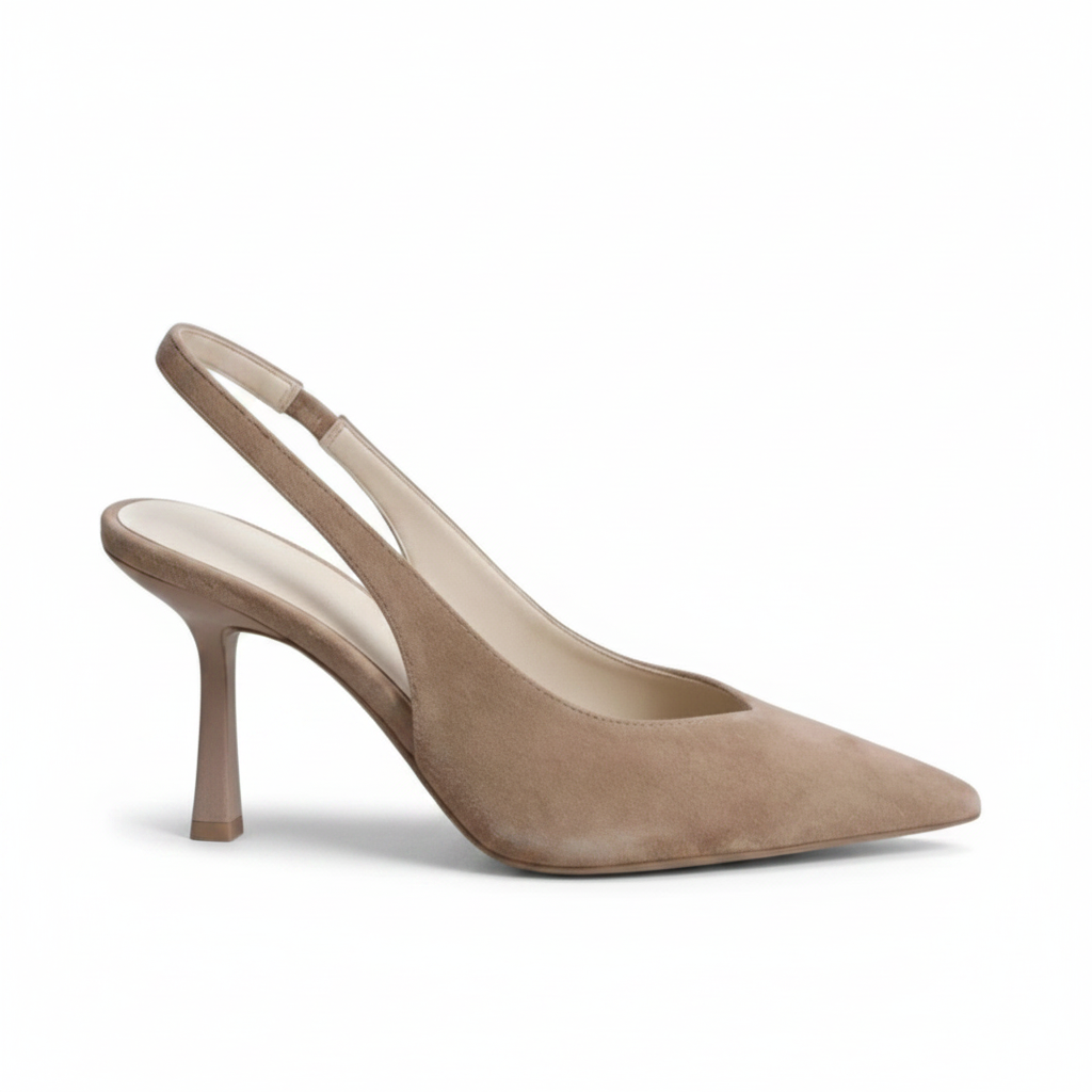 Bella | Leopard Print Pointed Toe Slingback Heels