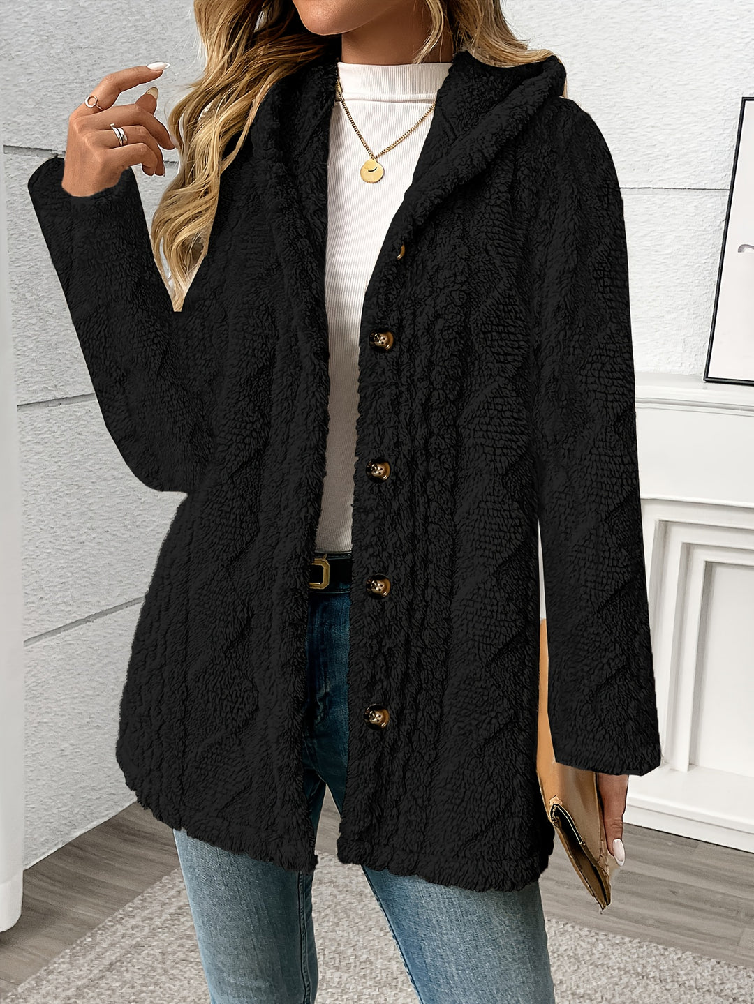 Sloane | Textured Hooded Jacket