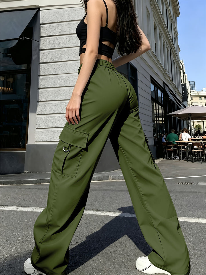 Sadie | High-Waisted Wide-Leg Cargo Trousers