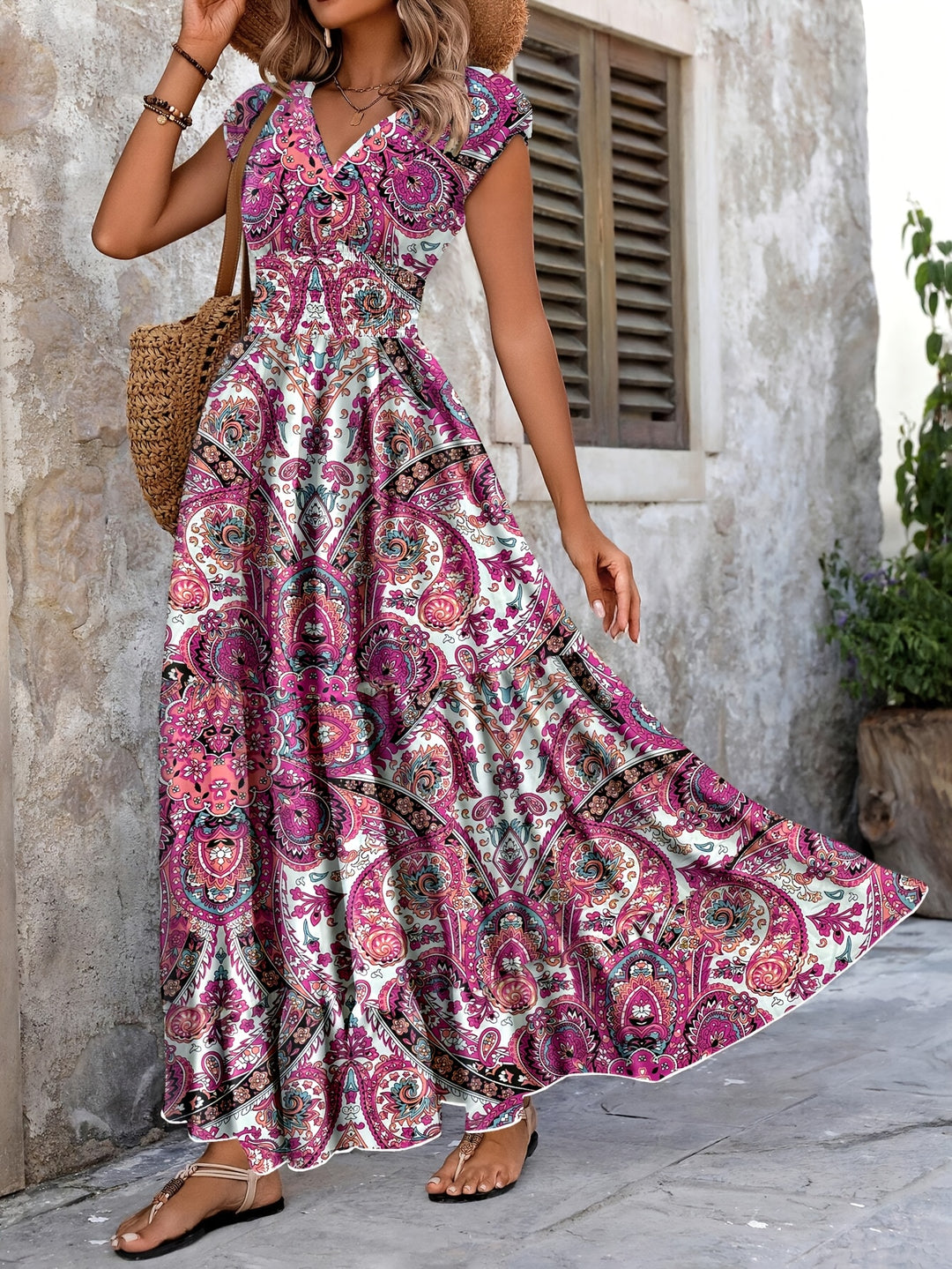 Tabitha | Paisley Print Maxi Dress