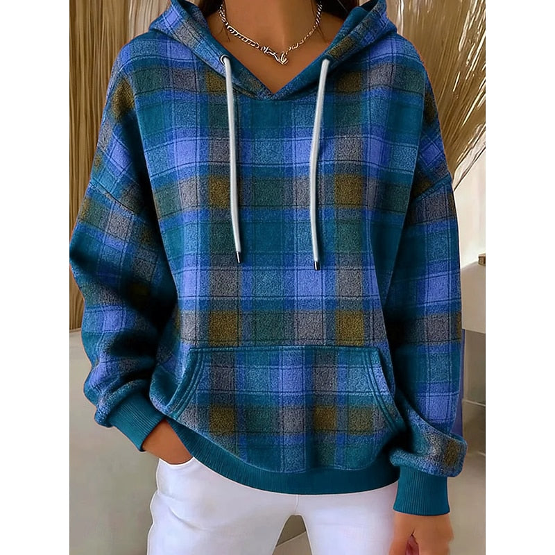 Annette | Cosy Checked Hoodie