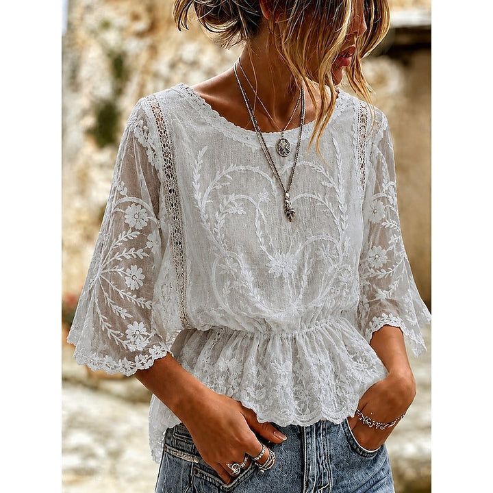Cosima | Lace Embroidered Blouse