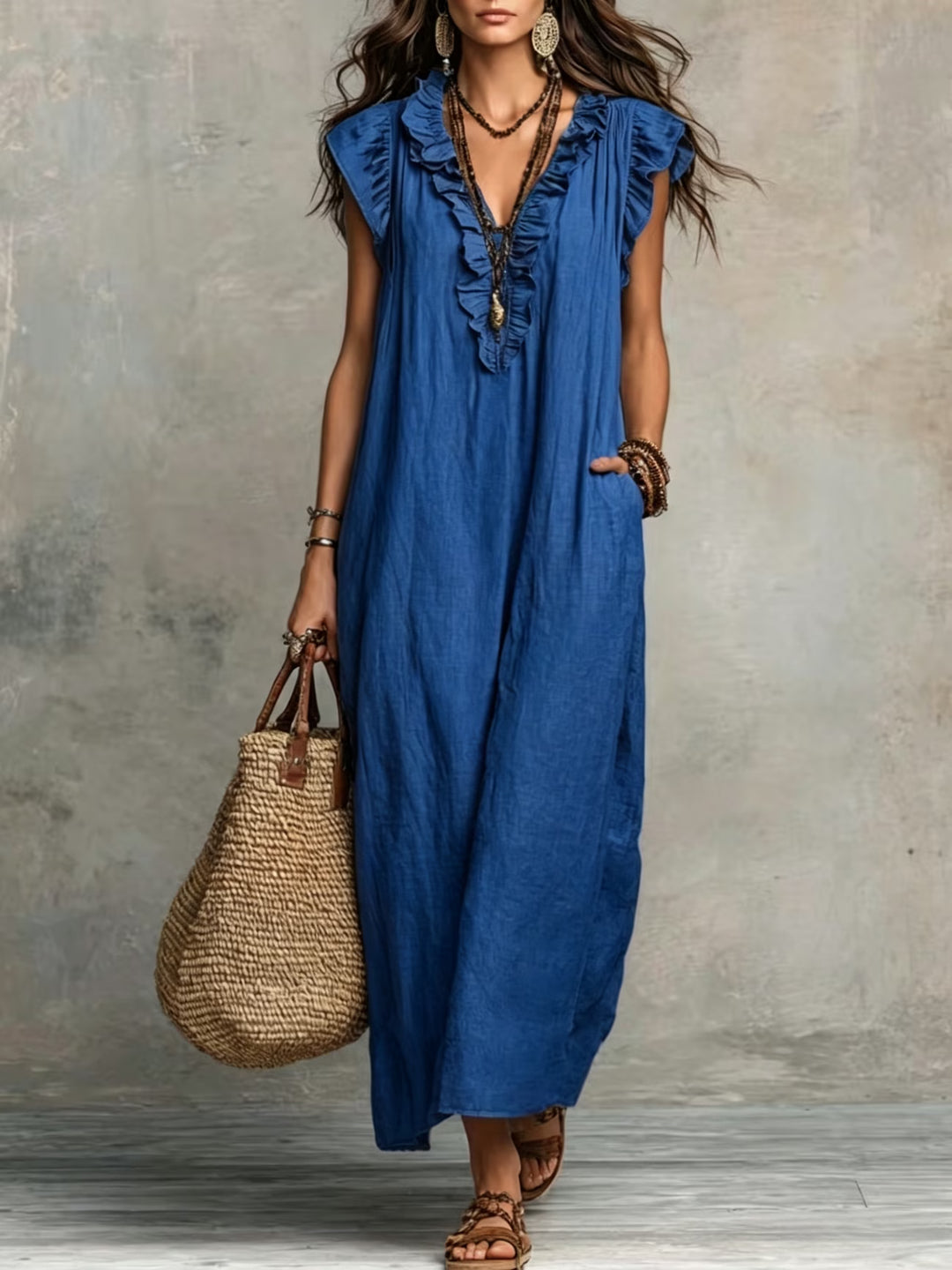 Nola | Stylish Ruffle Sleeveless Dress