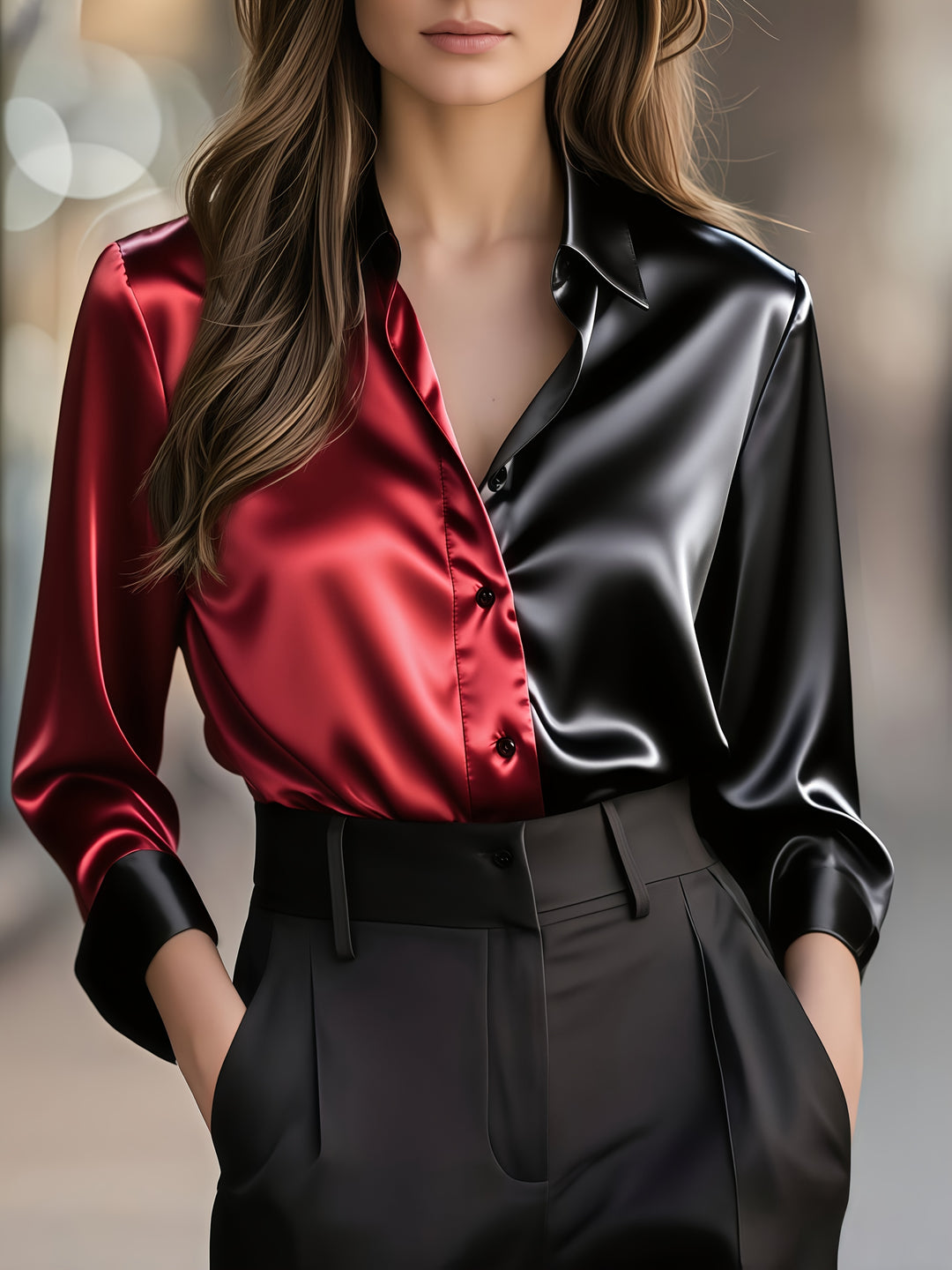 Lydia | Refined Colour-Block Shirt