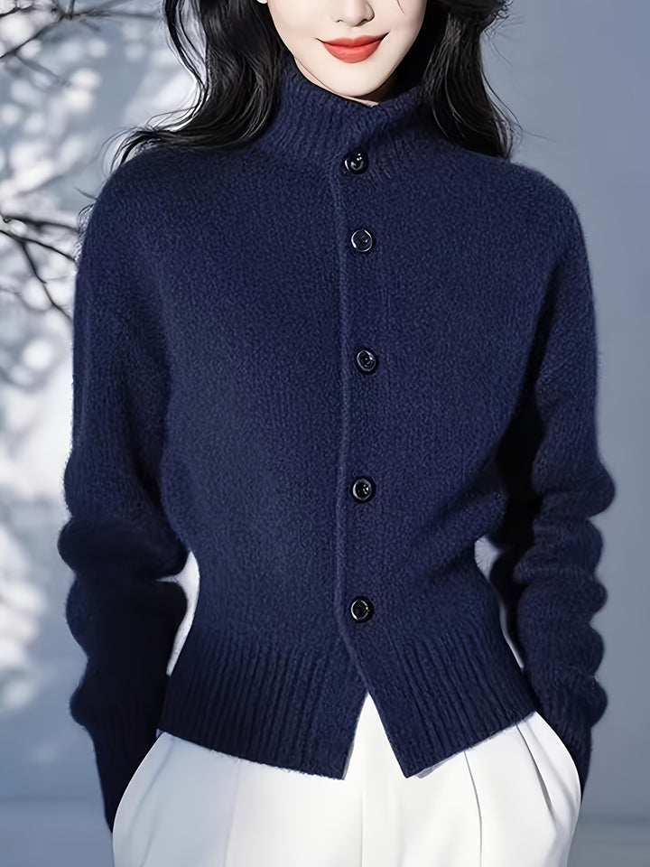 Vera | High-Neck Button Cardigan