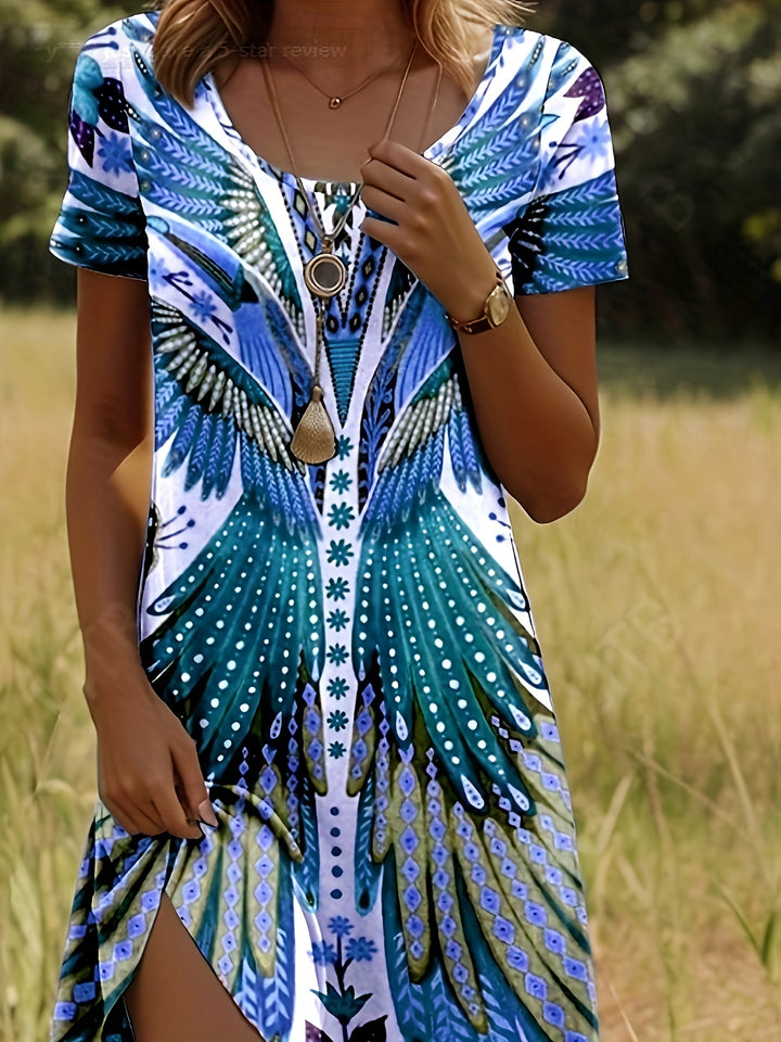 Willa | Bohemian Print A-Line Dress