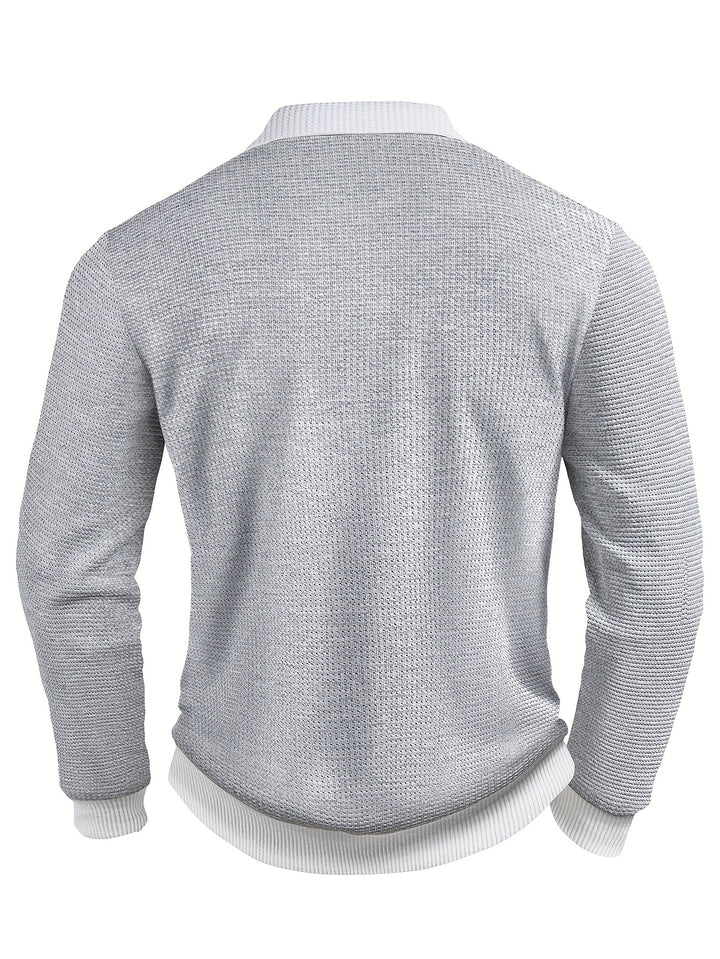 Winston | Textured Long-Sleeve Polo Shirt