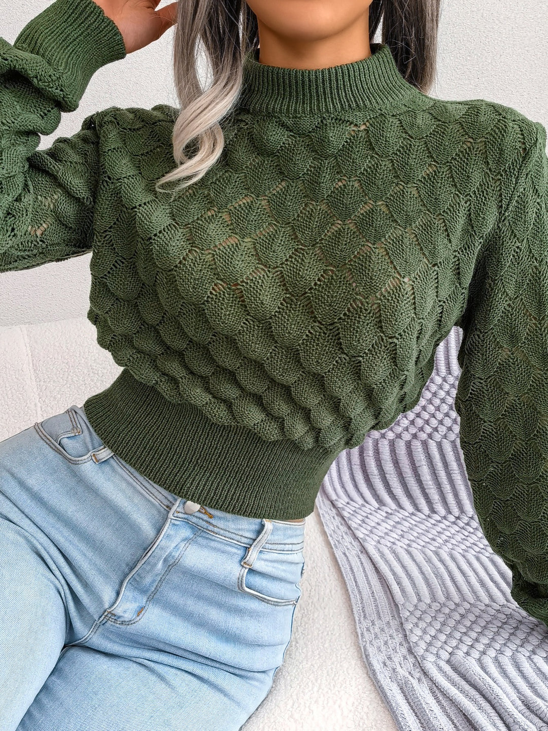 Maisie | Textured Cropped Jumper